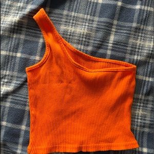 One Shoulder Crop Tank top